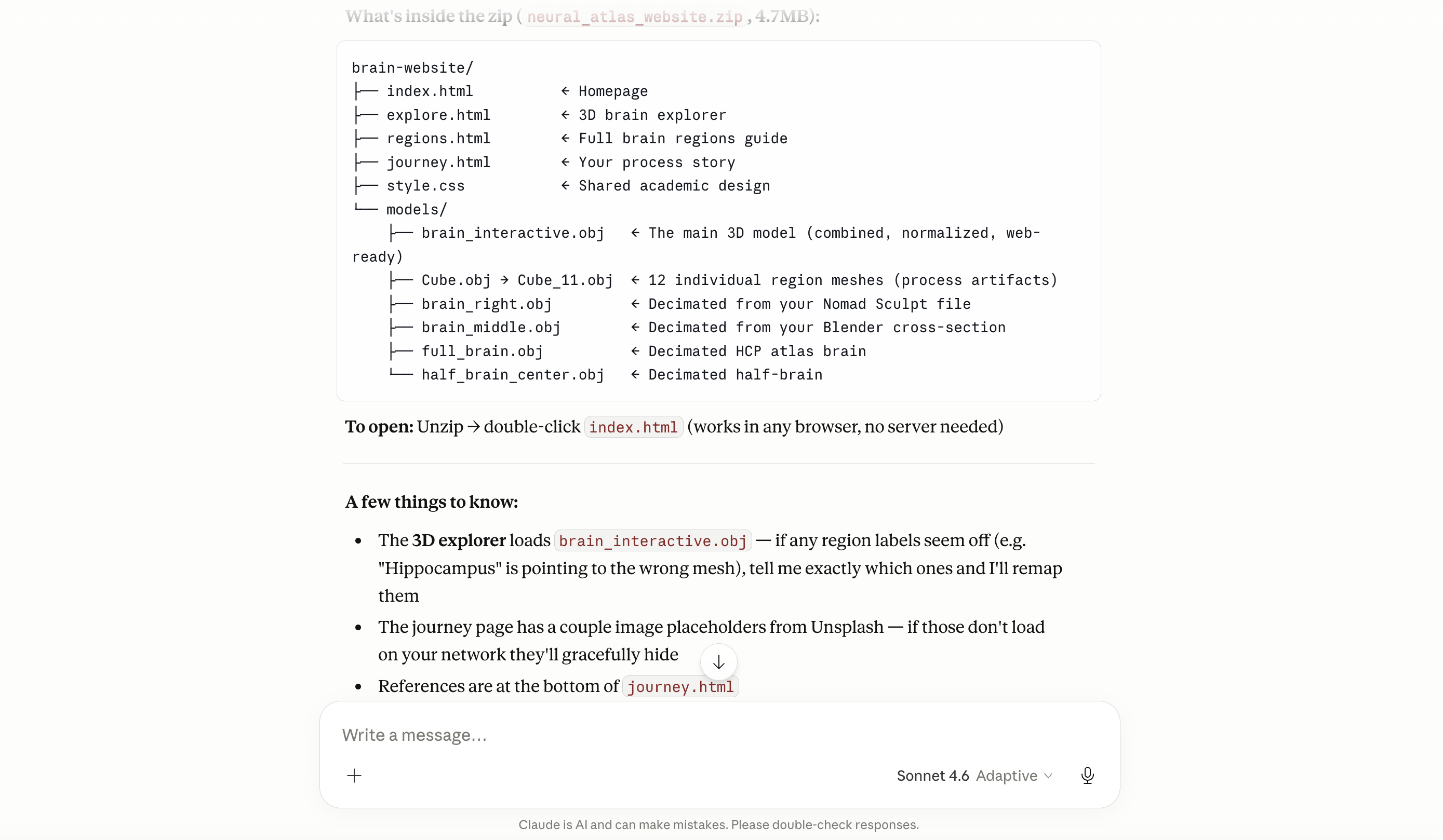 Screenshot of building my website in progress